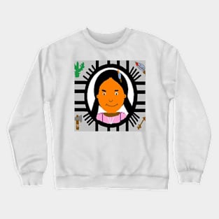 Native American Artwork Illustration on White Background Crewneck Sweatshirt